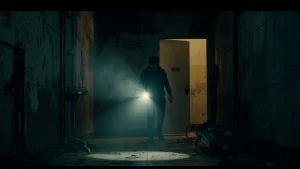 Resident Evil 9 walkthrough hero image of a survival horror corridor